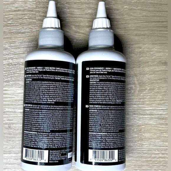 Kiss Accessories 2 Kiss Tint Up Jet Black Semipermanent Hair Color